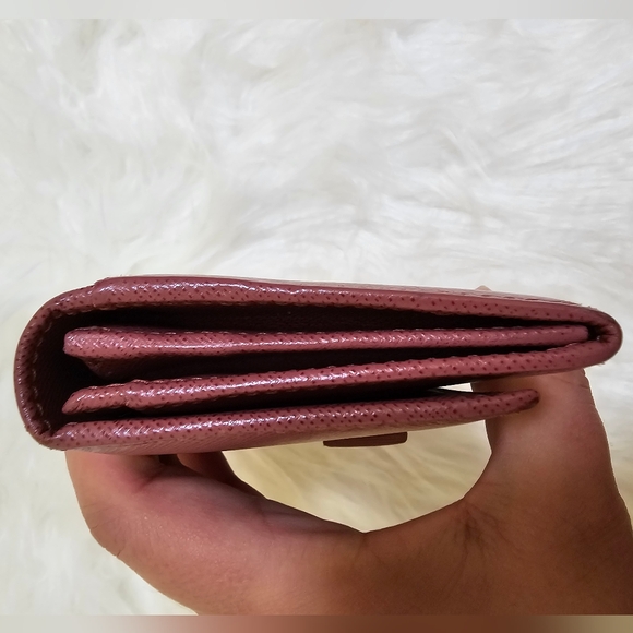 Salvatore Ferragamo Vara Ribbon Long Wallet Leather Blush Pink - Picture 5 of 13